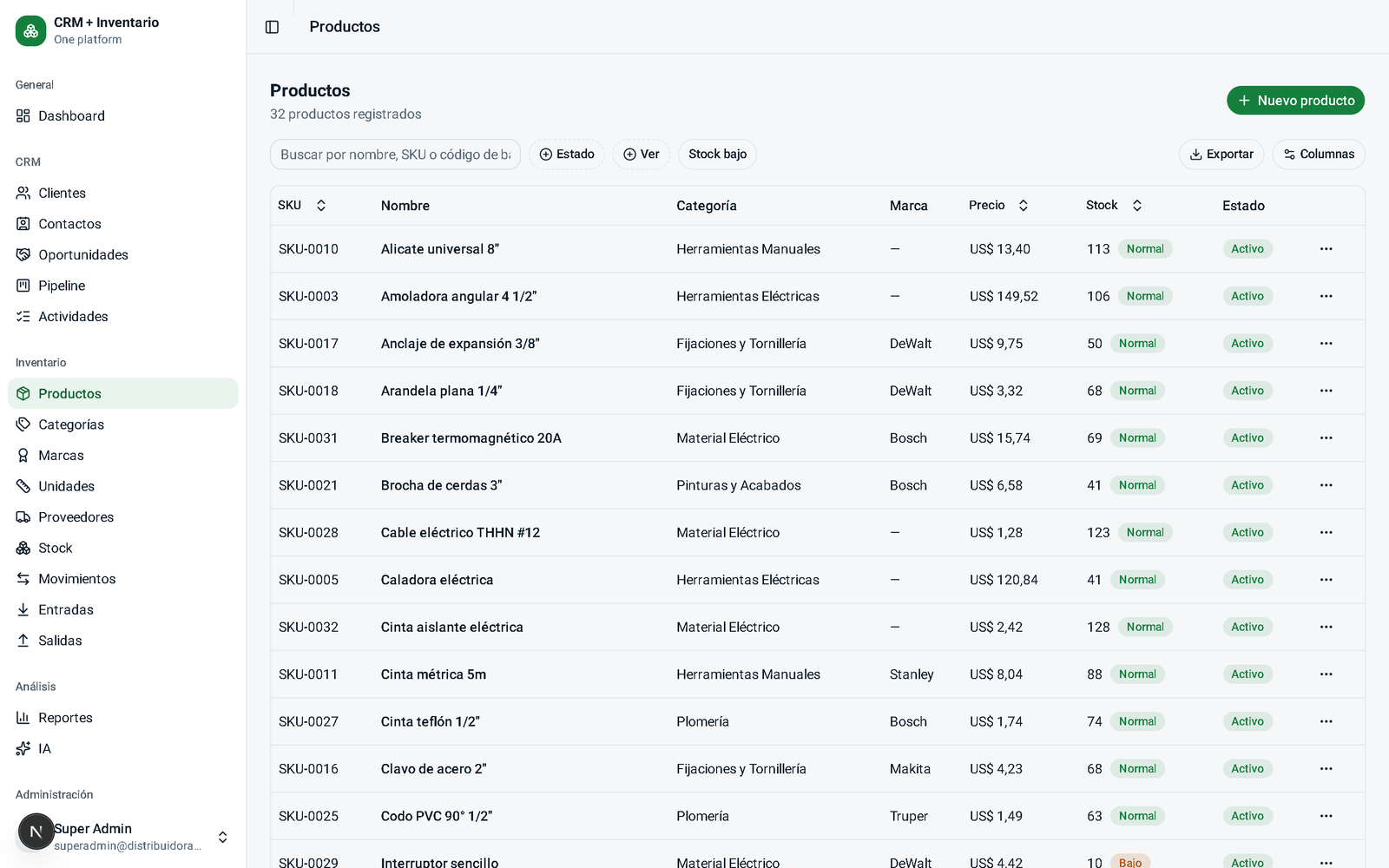 Compras que reponen el inventario sin cuadrar a mano